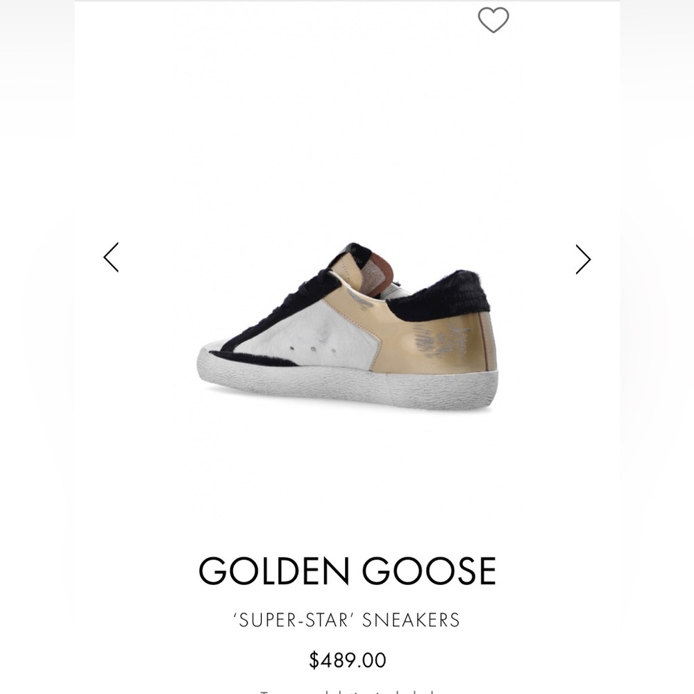 Golden Goose Super Star Sneakers. Black, white and gold. Size 38. Lightly worn. - Picture 2 of 16